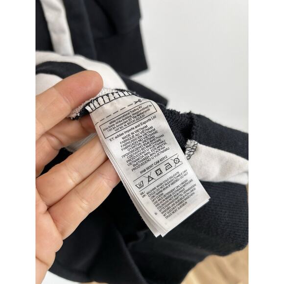 Adidas Equipment Black White Stripe Mock Neck Sweater Sweatshirt Dress Small - Picture 3 of 9